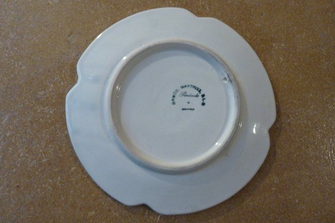 Assiette fleur en céramique